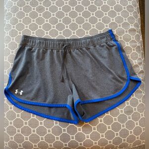 Women’s Under Armour Charcoal and Royal Blue Athletic Shorts Size L